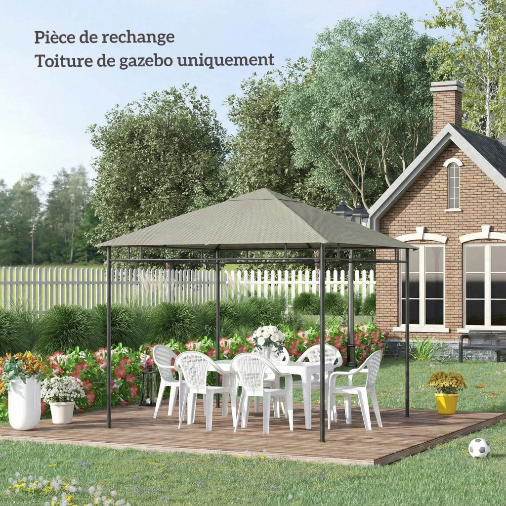 Tenda da giardino ¨C Minimal ¨C Polyester grigio 3x3 m