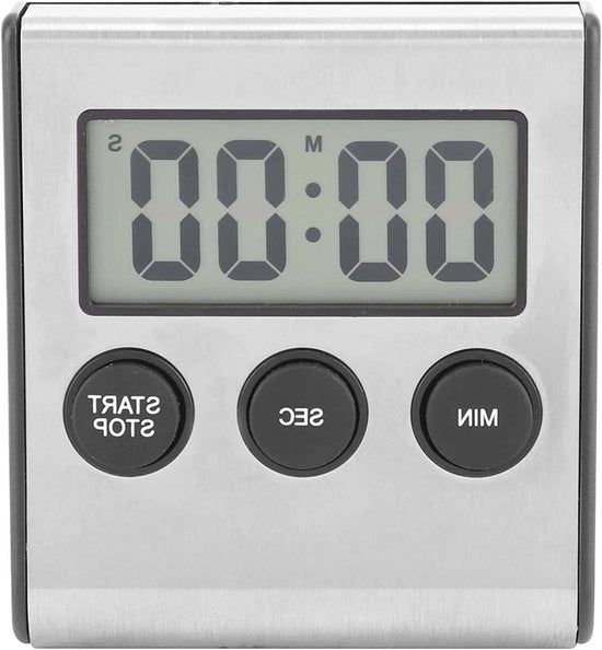 Cronografo Digitale con Allarme - Grande Display - Timer per Cucina e Bagno