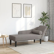 Chaise Longue con Cuscini Tortora in Tessuto 4007601