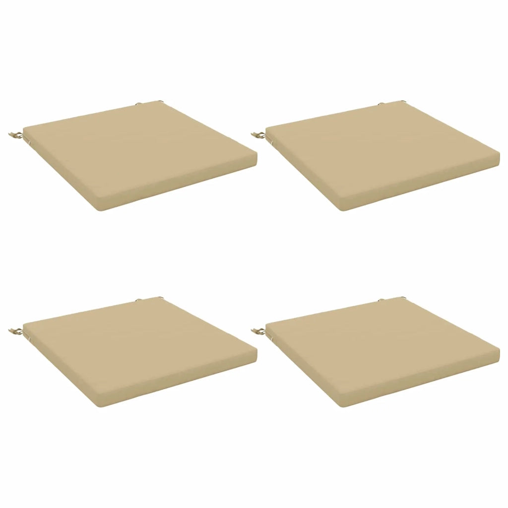 Cuscini per Sedia in 4 Pezzi SOEST 4 pz 100% Poliestere Beige 944670