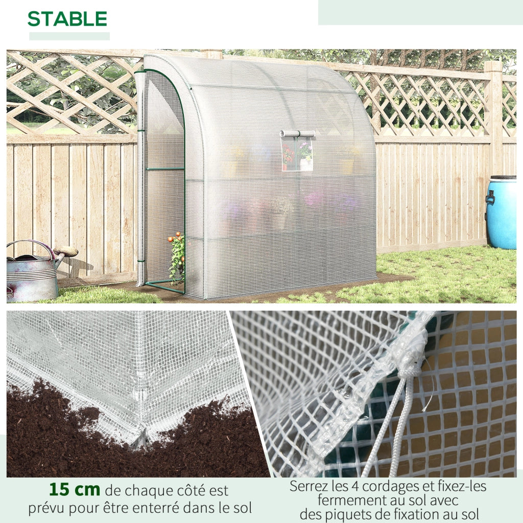 Serra da giardino con ripiani 3 livelli ¨C Minimal ¨C bianco 200x100x215 cm