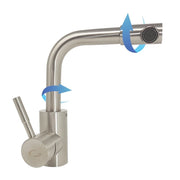 Trade Shop - Miscelatore Rubinetto S9005 360 Gradi Quadrato Monoforo Monocomando Rubinetteria -