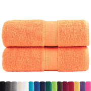 Asciugamani Premium SOLUND 2 pz | Teli per bagno Arancione 30x30 cm 600 g/m2