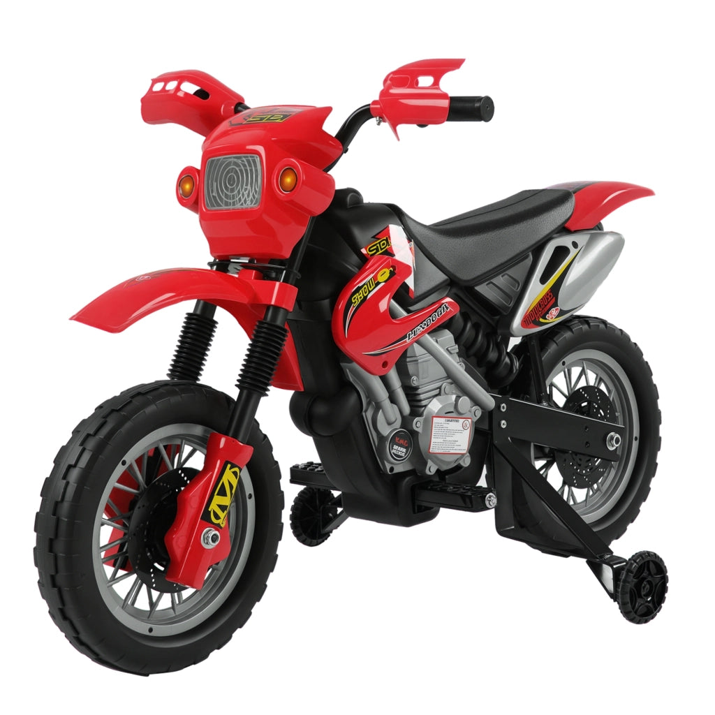 Moto Elettrica per Bambini 6V con Ruote di Supporto ¨C Xylo ¨C Rosso 102x53x66 cm 3+ Anni