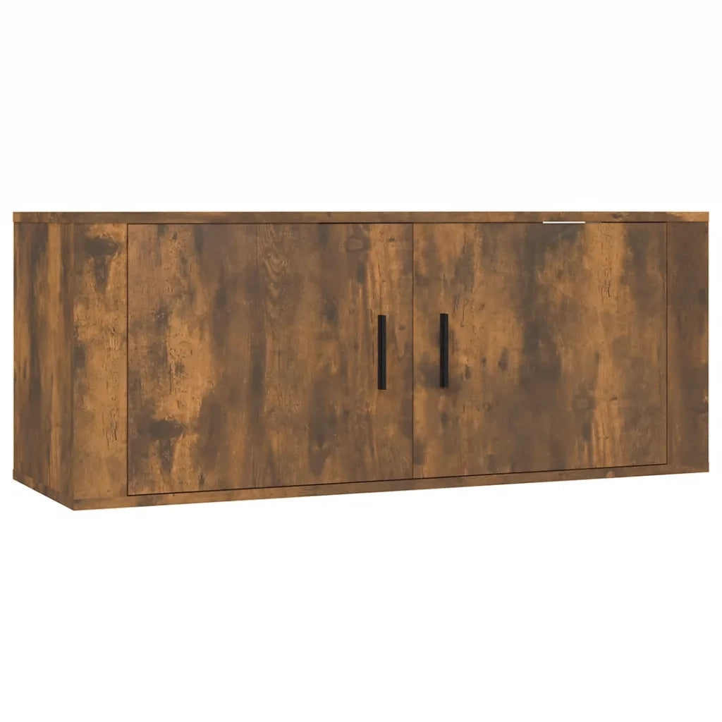 Mobili Porta TV a Parete 3 pz Rovere Fumo 100x34,5x40 cm 3188379