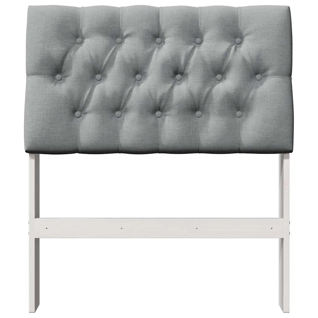Testiera | Testata imbottita Grigio chiaro 80 cm Pino massello