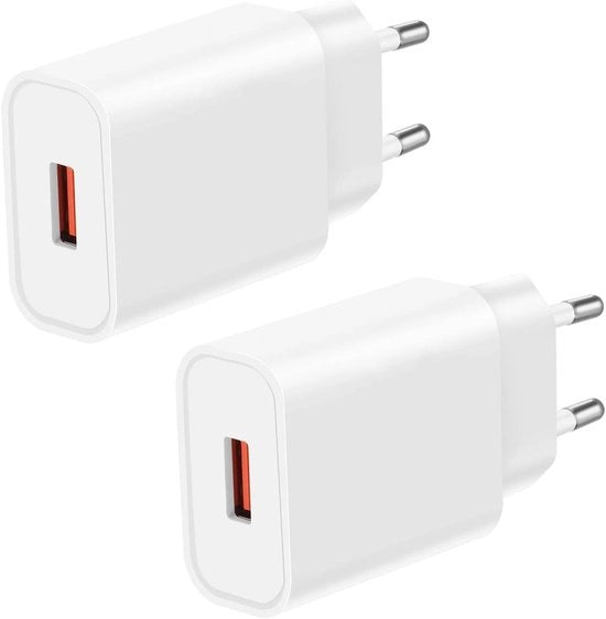Set di 2 caricabatterie USB per telefoni cellulari e tablet - Compatibile con diversi dispositivi