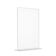 Porta avvisi con base a T da banco Bifacciale - A6 verticale