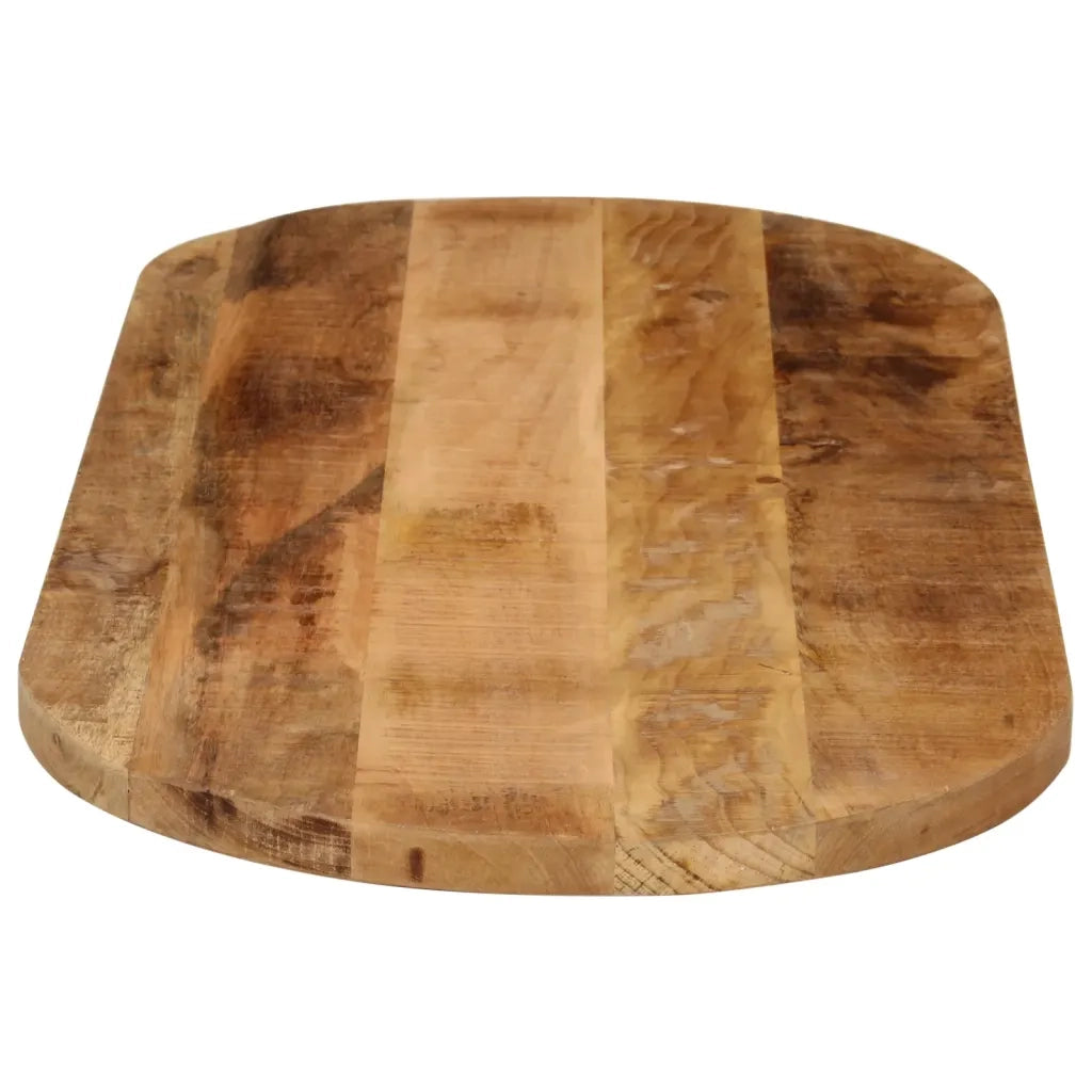 Piano Tavolo 100x40x2,5 cm Ovale Legno Massello Grezzo di Mango 370104
