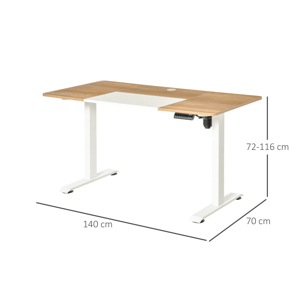 Scrivania Elettrica Regolabile in Altezza ¨C Minimal ¨C Bianco 140x70 cm