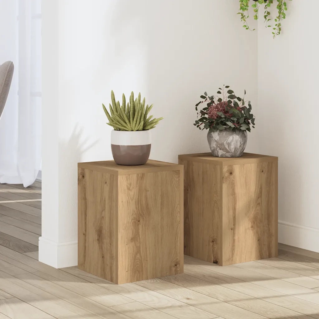 Supporti per piante | Sostegno per piante 2 pz Rovere 25x25x35 cm in Multistrato