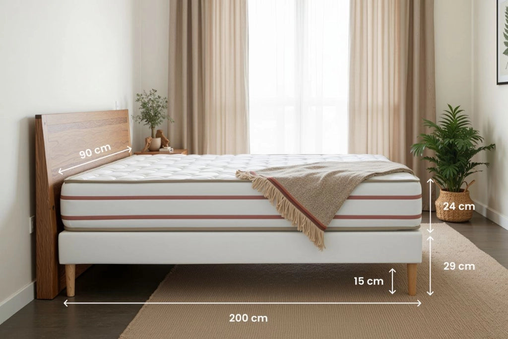 Set materasso e base 90x200 cm - Le Doux