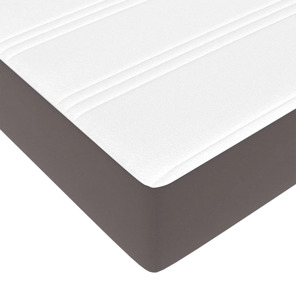 Struttura del letto con materasso Grigio 100 x 200 cm Tessuto 3399228