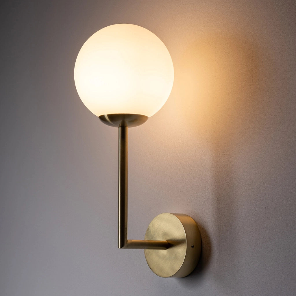 Applique ottone sfera bianca 5W AGAVE Nowodvorski 10526