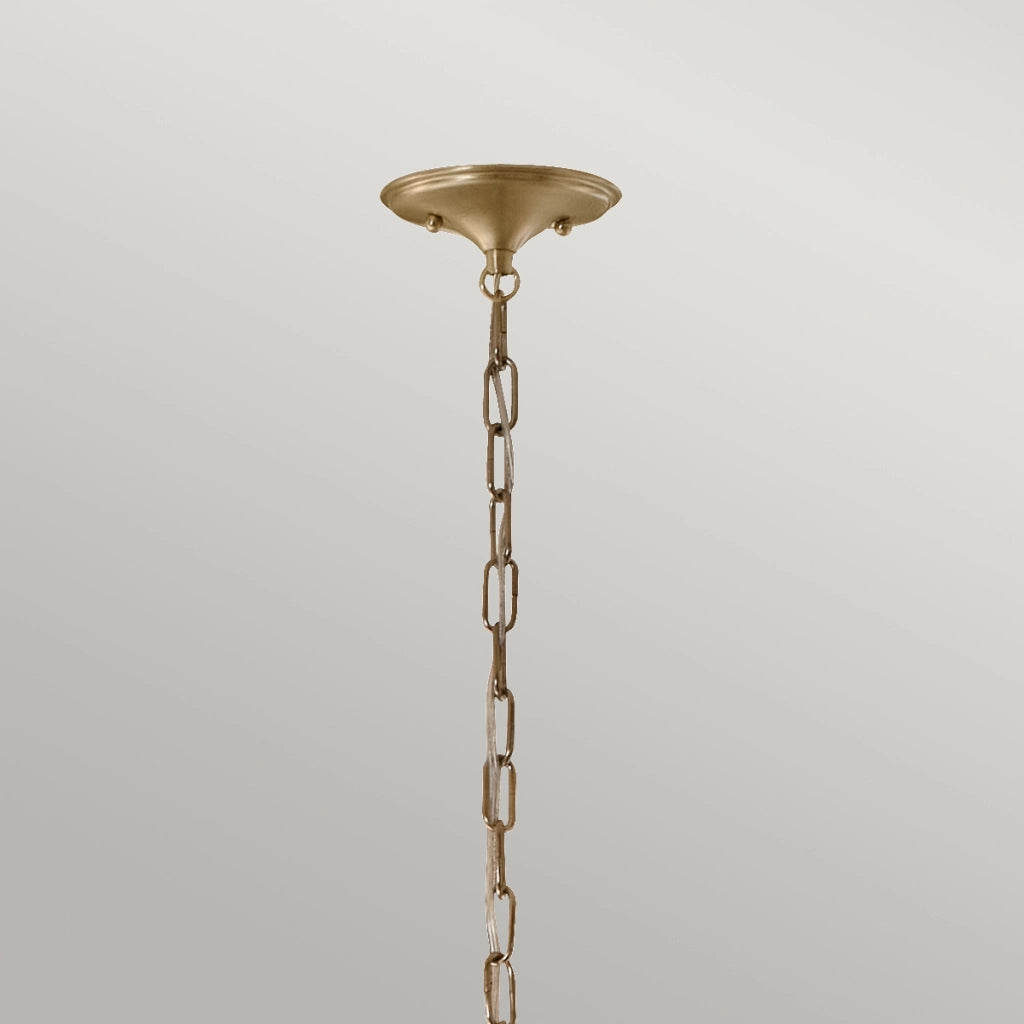 Lampada a sospensione minimal oro, paralume bianco E27