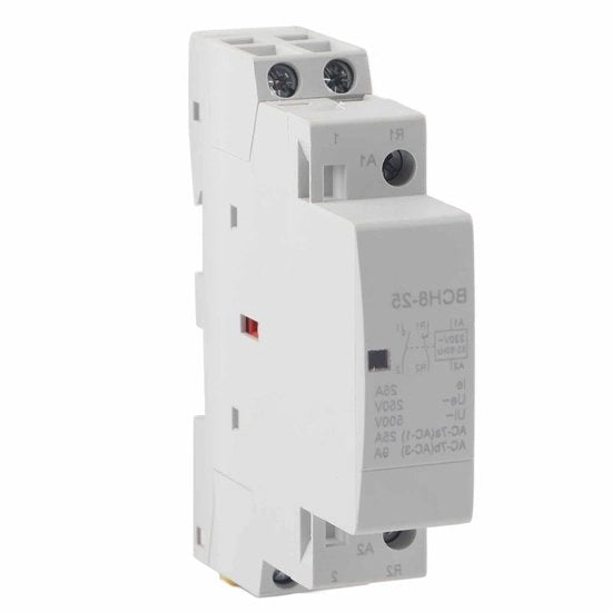 Schaltatore domestico 25A 220V 230V 2P 1NO 1NC montaggio su rail DIN 50Hz 60HZ
