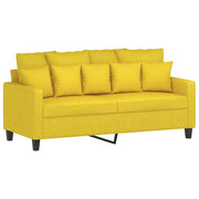 Divano | Divano da soggiorno | Sofa a 2 Posti Giallo Chiaro 140 cm in Tessuto