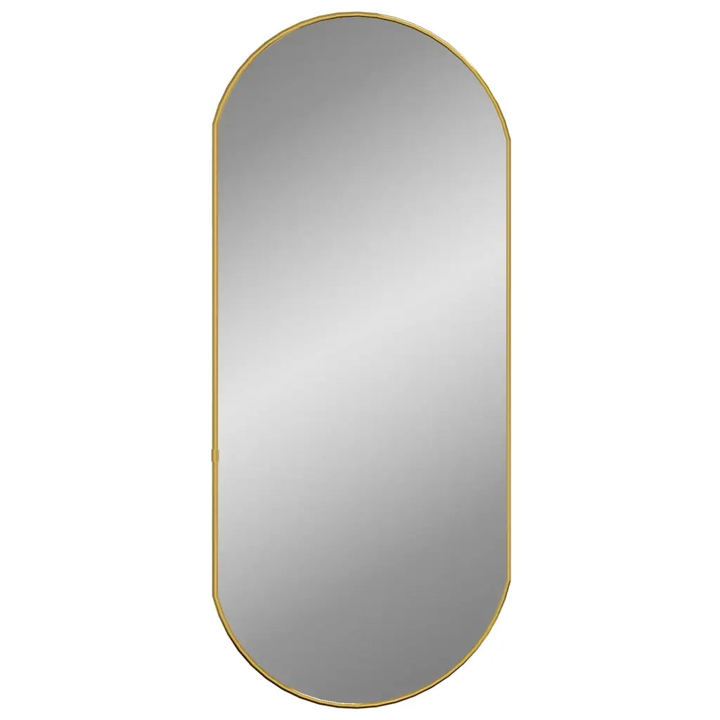 Specchio da Parete-Specchio a muro Dorato 80x35 cm Ovale