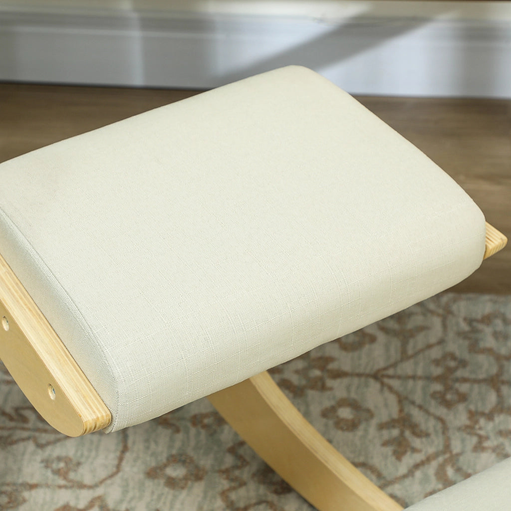 Sgabello ergonomico a dondolo per ufficio ¨C Minimal ¨C crema