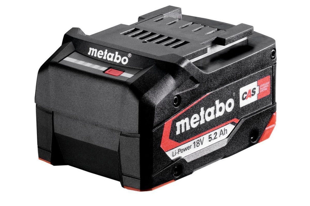 Metabo 625592000 Li-Power Batteria per Elettroutensile 18 V 5.2 Ah Li-Ion AIR COOLED colore Nero