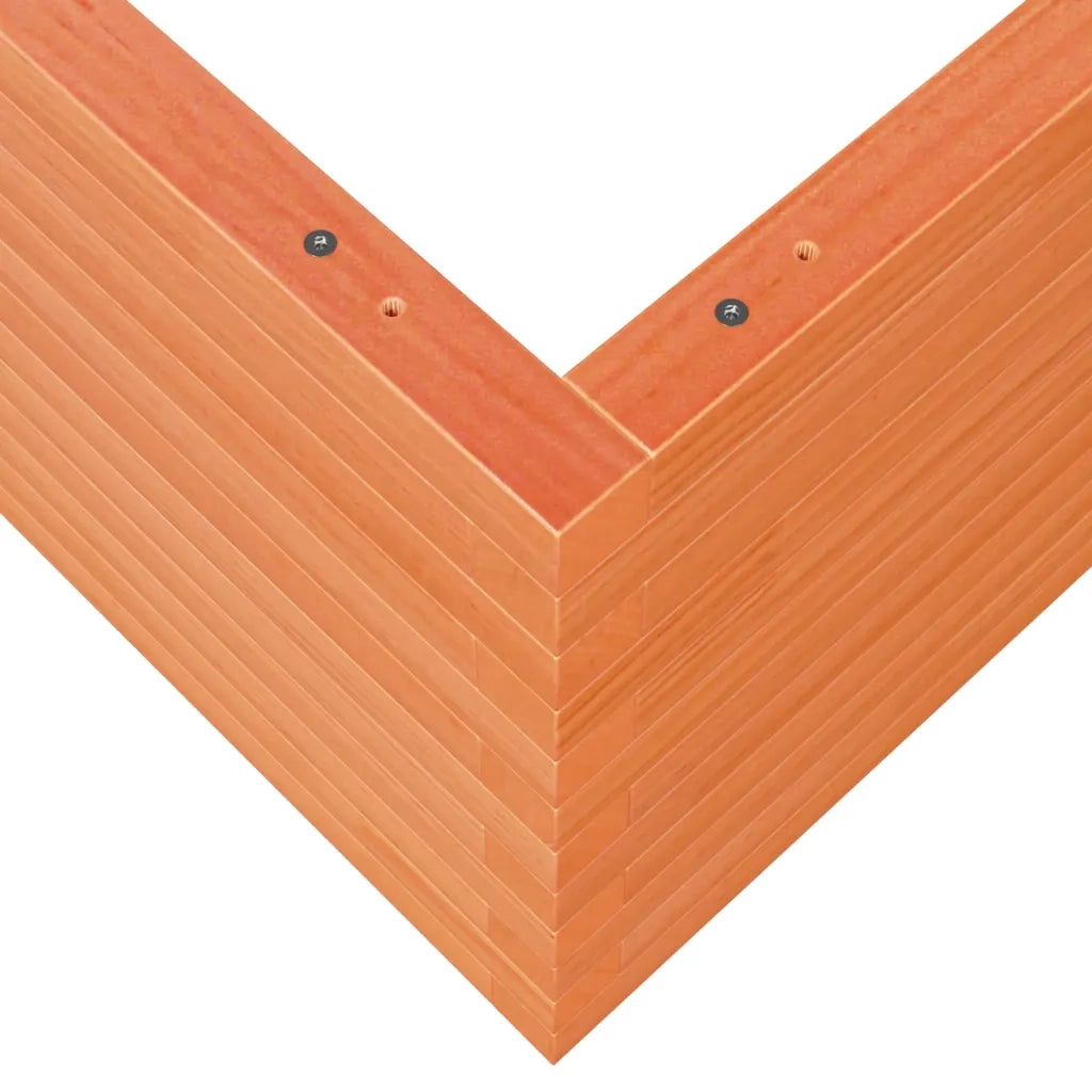Fioriera | Cassetta per fiori | Vaso Giardino Marrone Cera 90x90x46 cm Legno Massello Pino