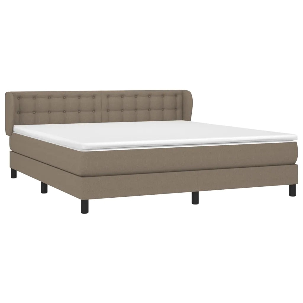 Giroletto a Molle con Materasso Tortora 180x200 cm in Tessuto 3126585