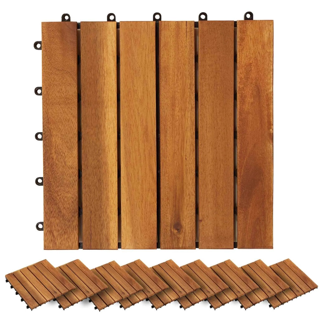 Piastrella per Decking 20 pcs Marrone 30 x 30 cm 3444687