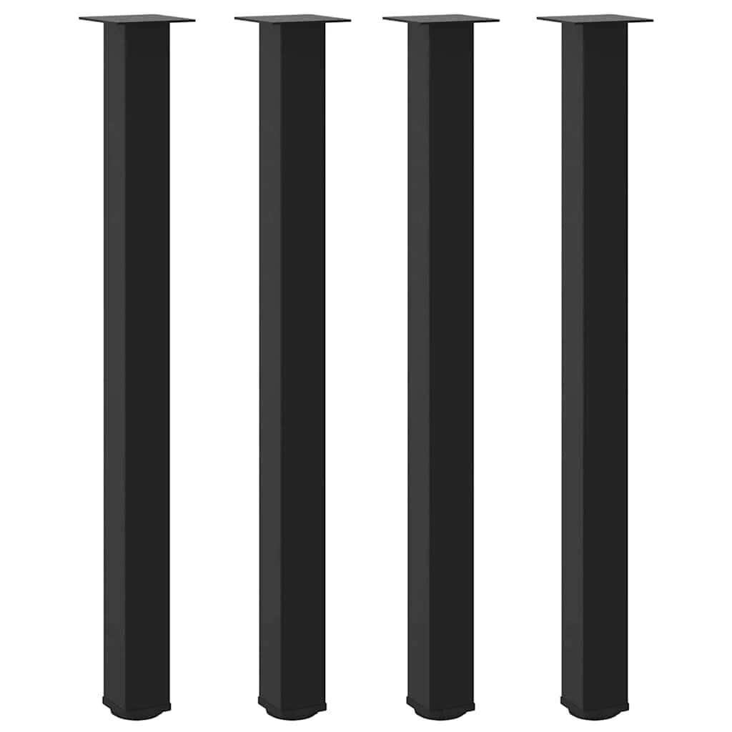 Set di 4 gambe moderne regolabili per tavolo da bar 110-112 cm in acciaio verniciato a polvere nero 02_0056777