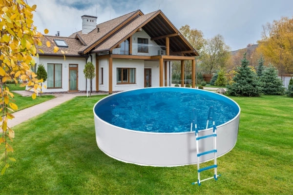 Azuro 240 - 2,4 x 0,9 m, BLU / BIANCO con skimfilter 2000, senza fori