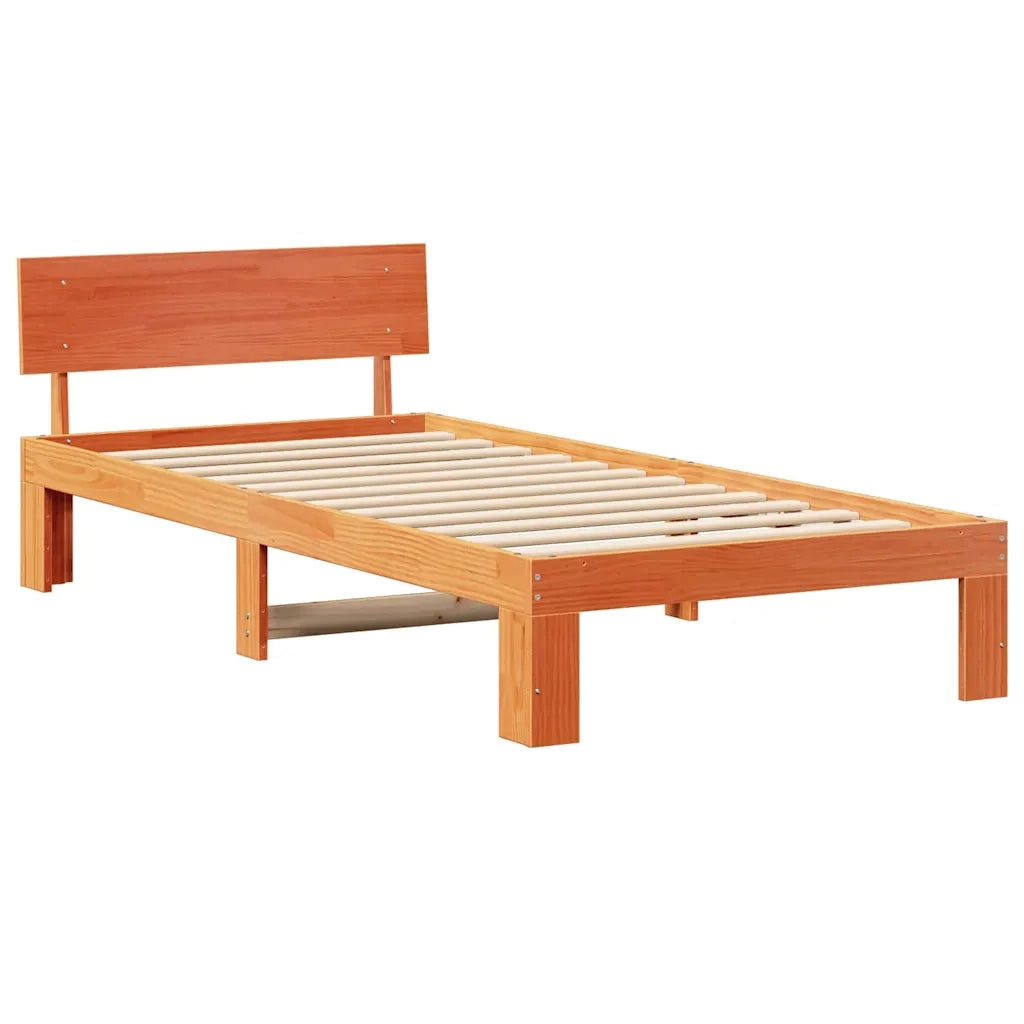 Struttura del letto Marrone cerato 75 x 190 cm Pino massello 872679