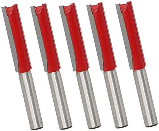 Set di punte per sega circolare - Doppia lama - 1/2 pollice - Adatto per legno di abete e legno duro - 5 pezzi - Rame e argento - Colore rosso e argento