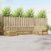 Set di divani da esterno 8 pz Bianco e Beige 3390958