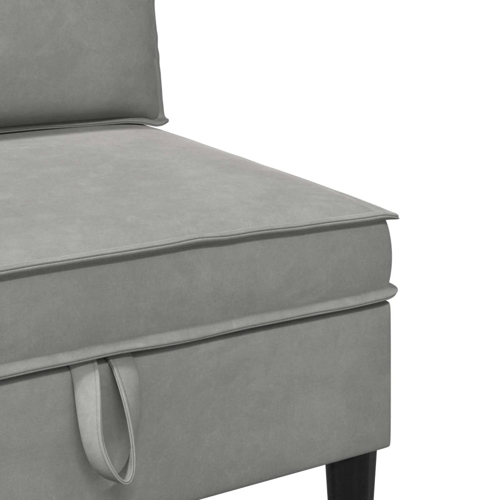 Set di mobili per il soggiorno 4 pcs Grigio Chiaro Velluto 3413730
