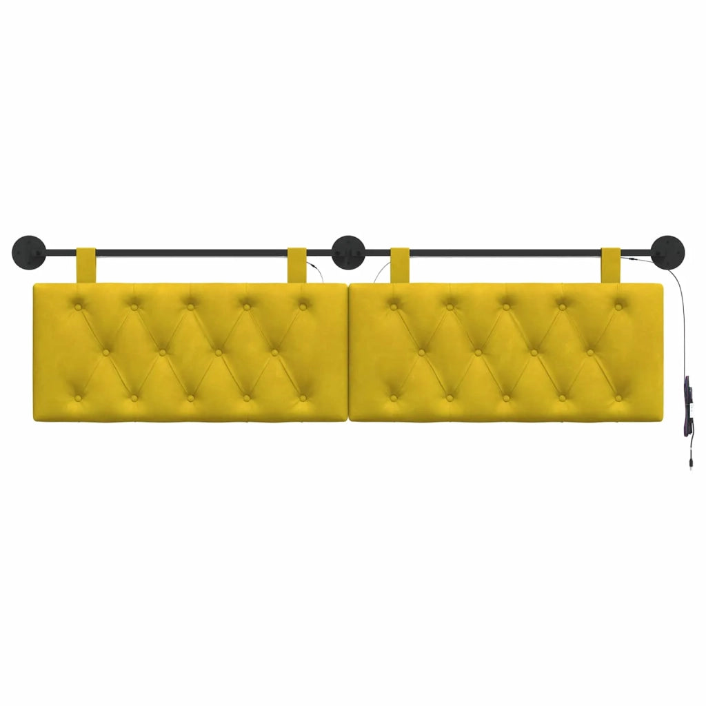 Testiera sospesa Con luce LED Giallo Velluto 3424700