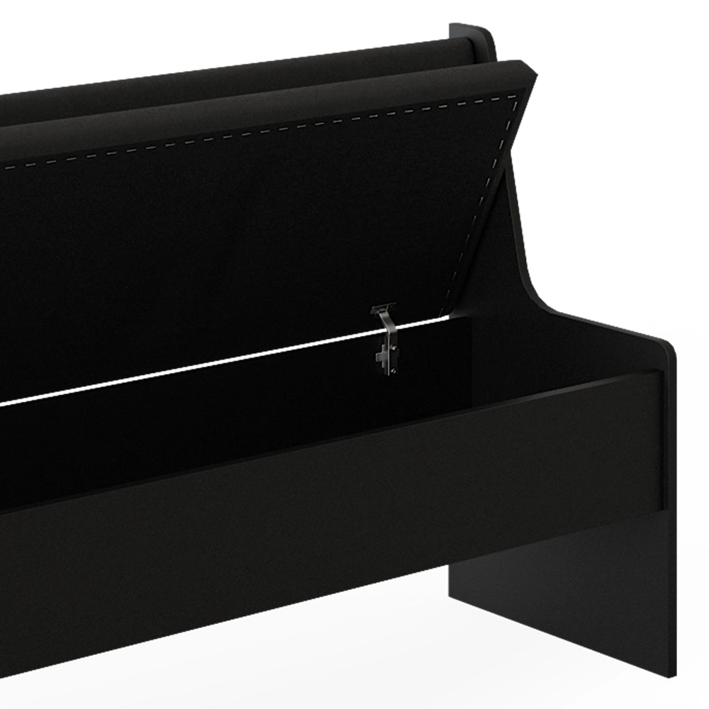 Vicco Panca ad angolo Nero 41.5 x 166.6 cm