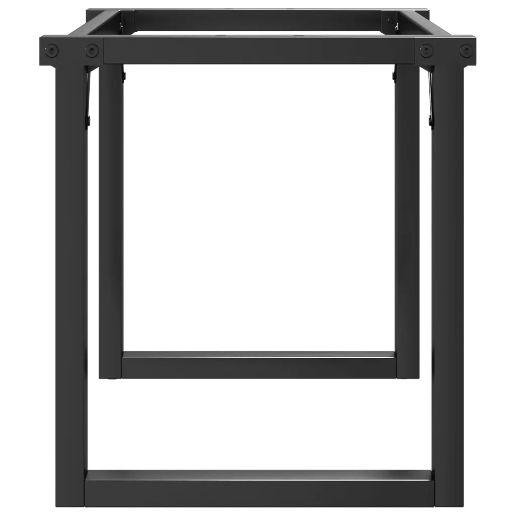 Telaio Gambe a O per Tavolino da Salotto 80x40x43 cm in Acciaio 357876