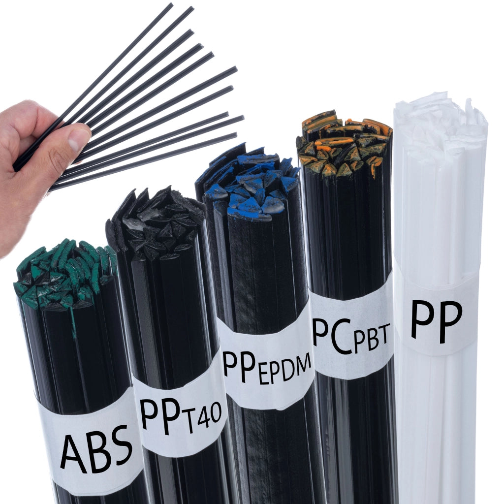 Saldatura Plastica PP PP+T40 PP/EPDM ABS PC+PBT – Fili 20-42 cm | Nero/Bianco | Uso Universale Auto, Industria, Casa