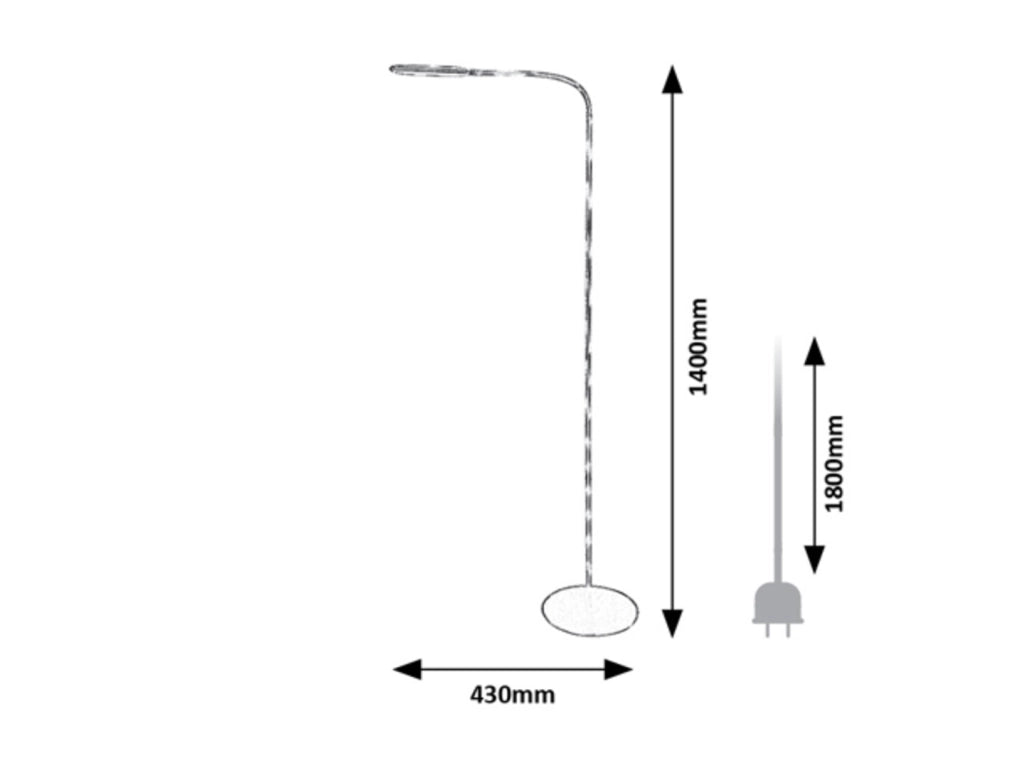 Lampada da terra LED 10W CCT nera Adelmo 74009 Rabalux
