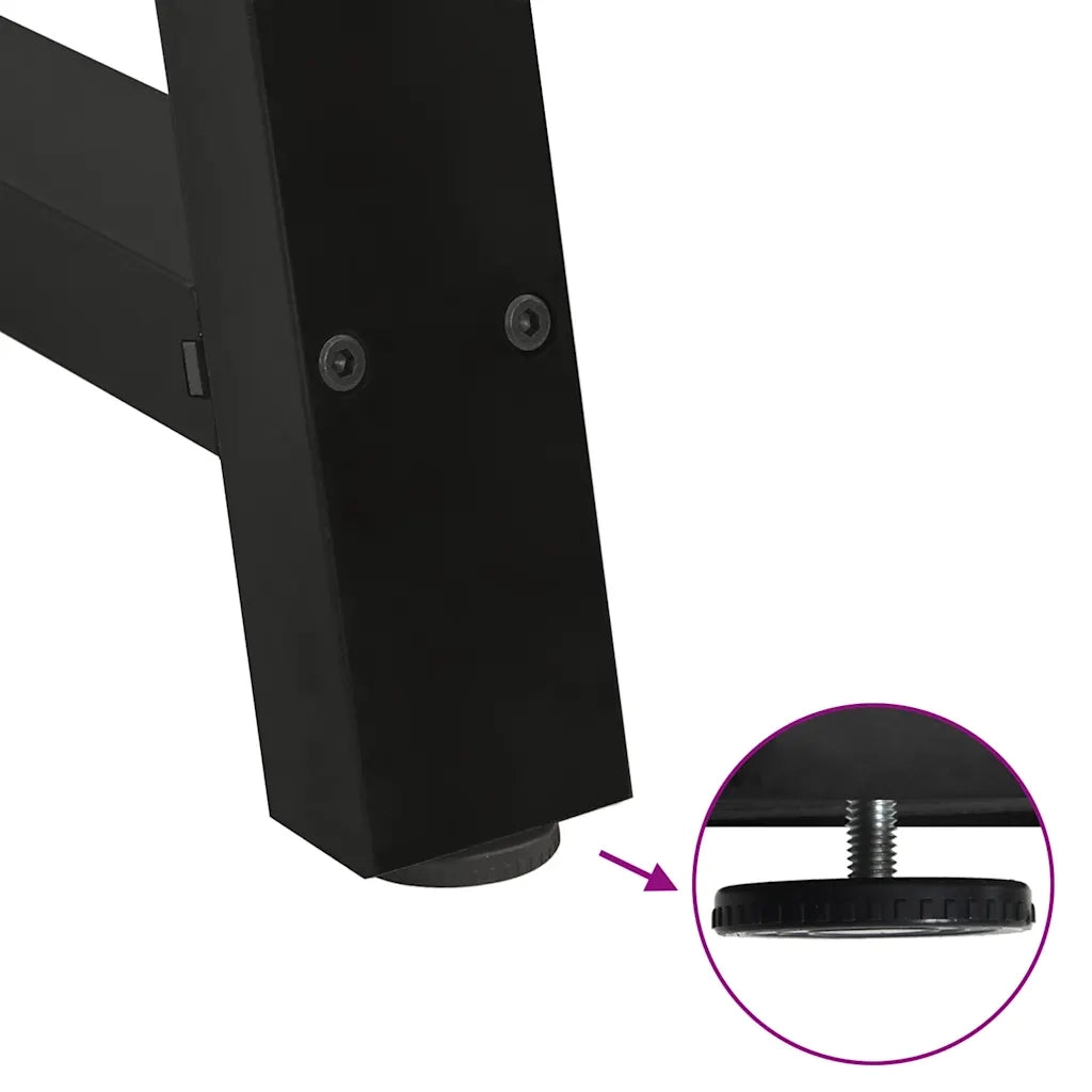 Gambe per tavolo da pranzo a forma di A 2 pz | Piede del tavolo nere 80x(72-73) cm in acciaio