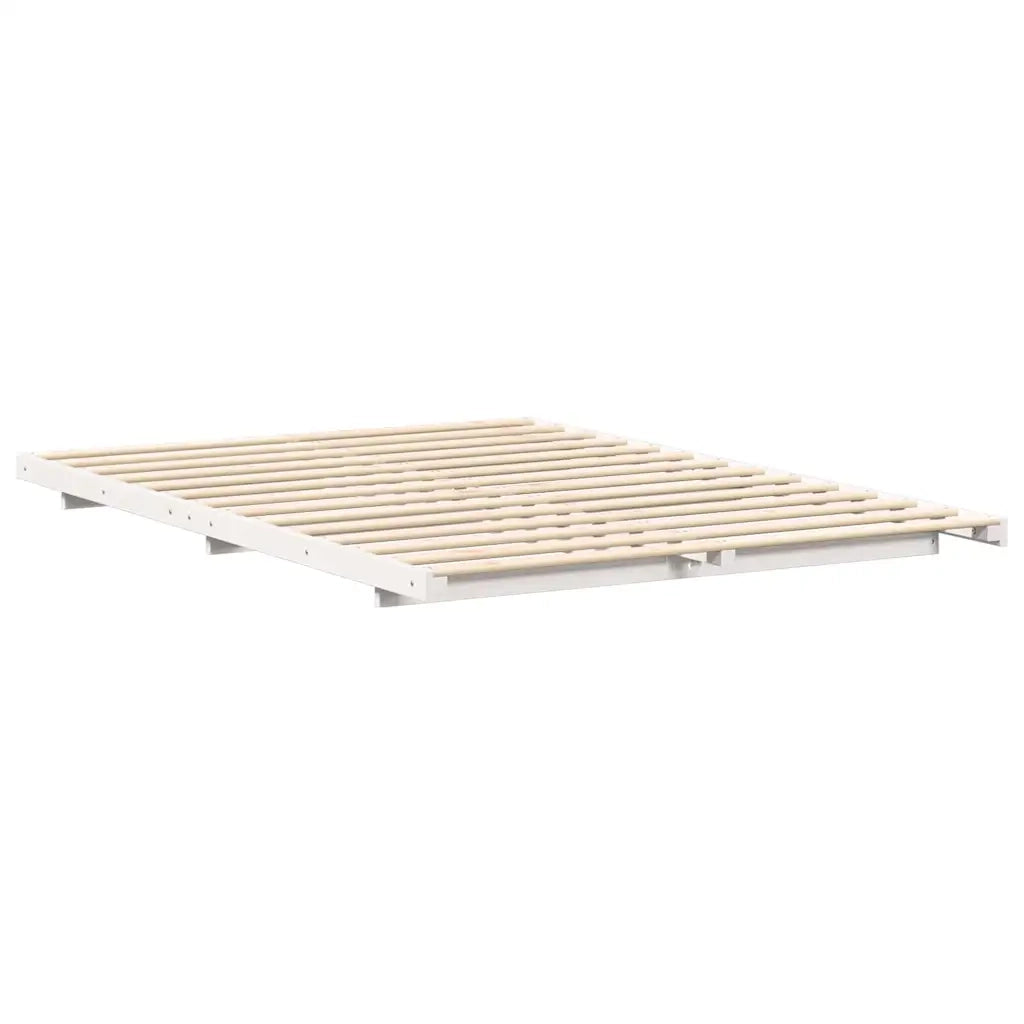 Struttura del letto-Giroletto-Rete del Letto Bianco 140 x 220 cm Pino massello 610340