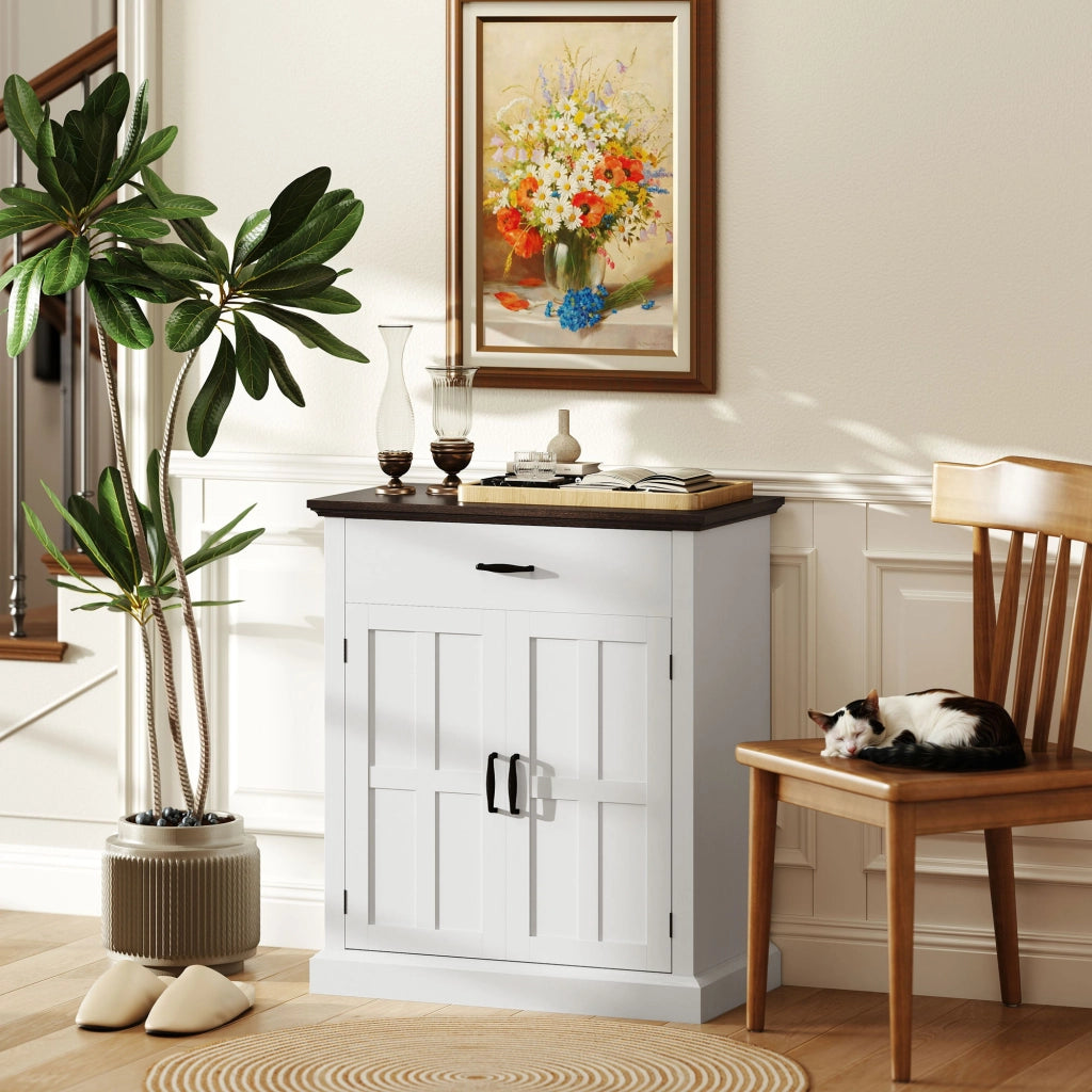 Armadio battente ¨C zephmum ¨C Bianco 75.2x40x91.5 cm