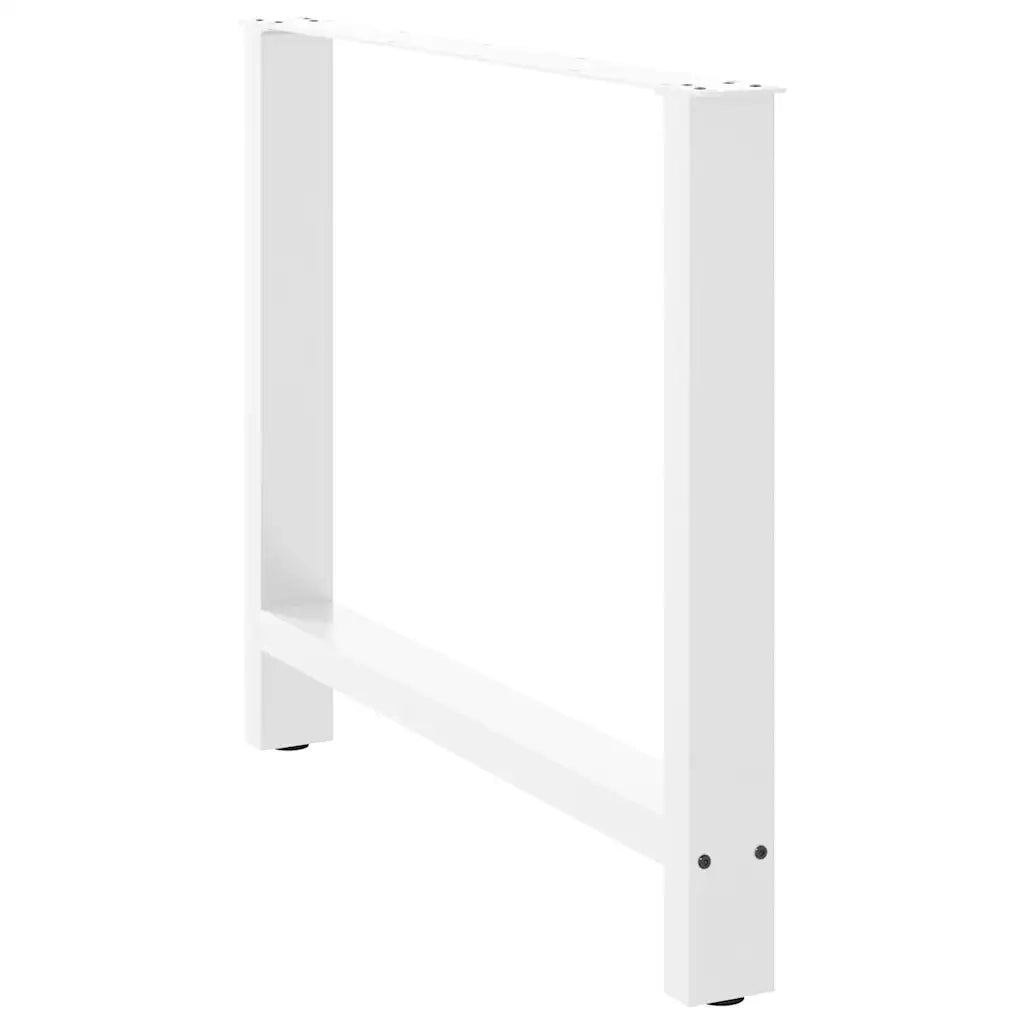 Gambe per tavolo da pranzo bianche 2 pz 100x(72-73) cm in acciaio 4013321
