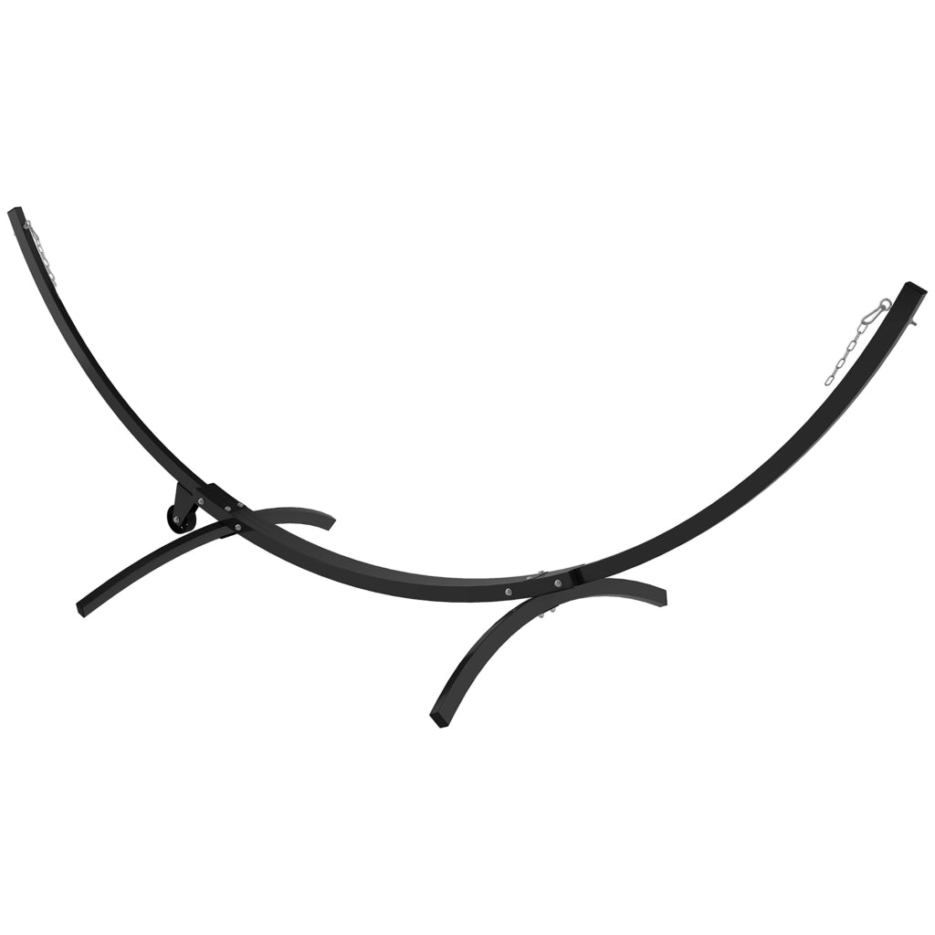 Supporto per amaca in metallo con ruote ¨C Minimal ¨C 337x118x118 cm nero