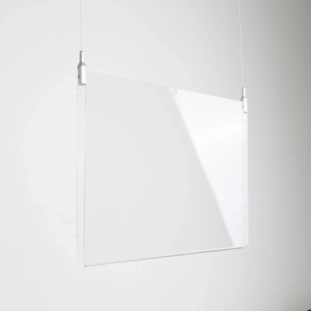 Segnale in plexiglass a soffitto varie misure accessori inclusi - 50 x 10