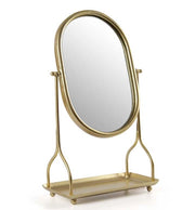 SPECCHIO TONDO DA ARREDO 31X16X53 CM IN COLORE ORO