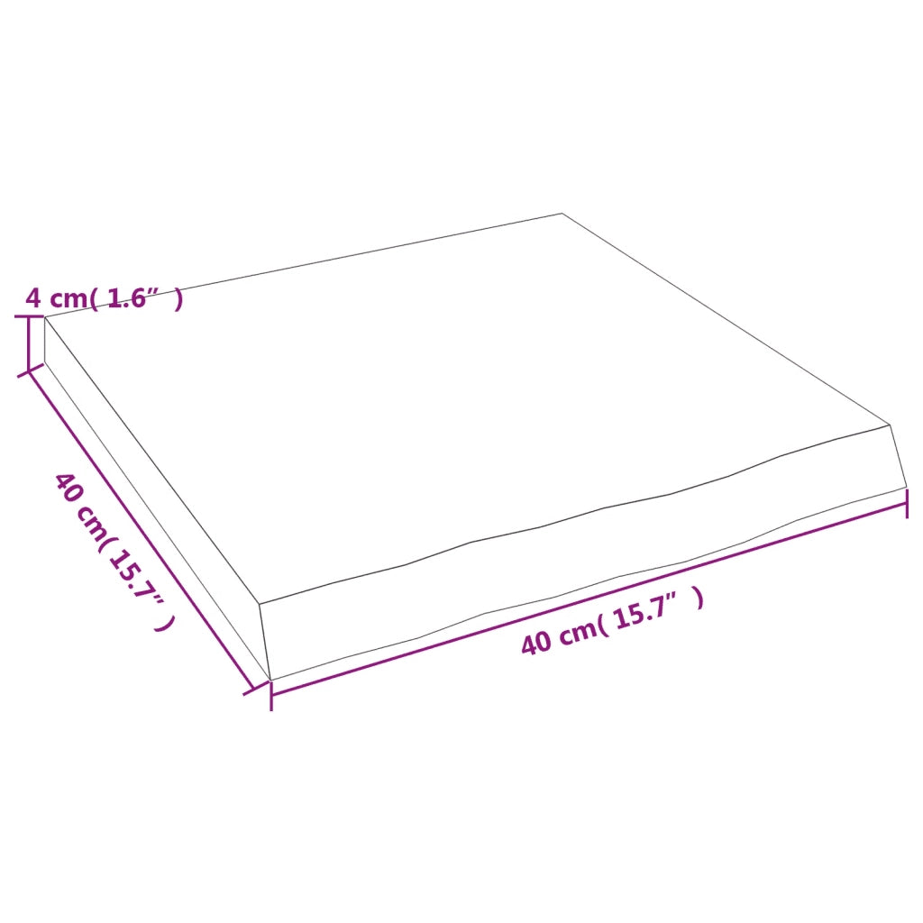 Piano Bagno Marrone 40x40x(2-4) cm Legno Massello Trattato CFW4689307