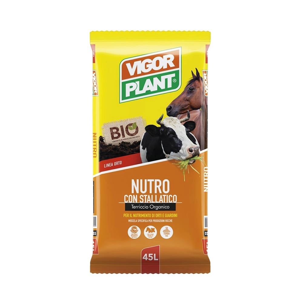 STALLATICO BIOLOGICO letame di bovino cavallo ammendante VIGORPLANT 45 LT