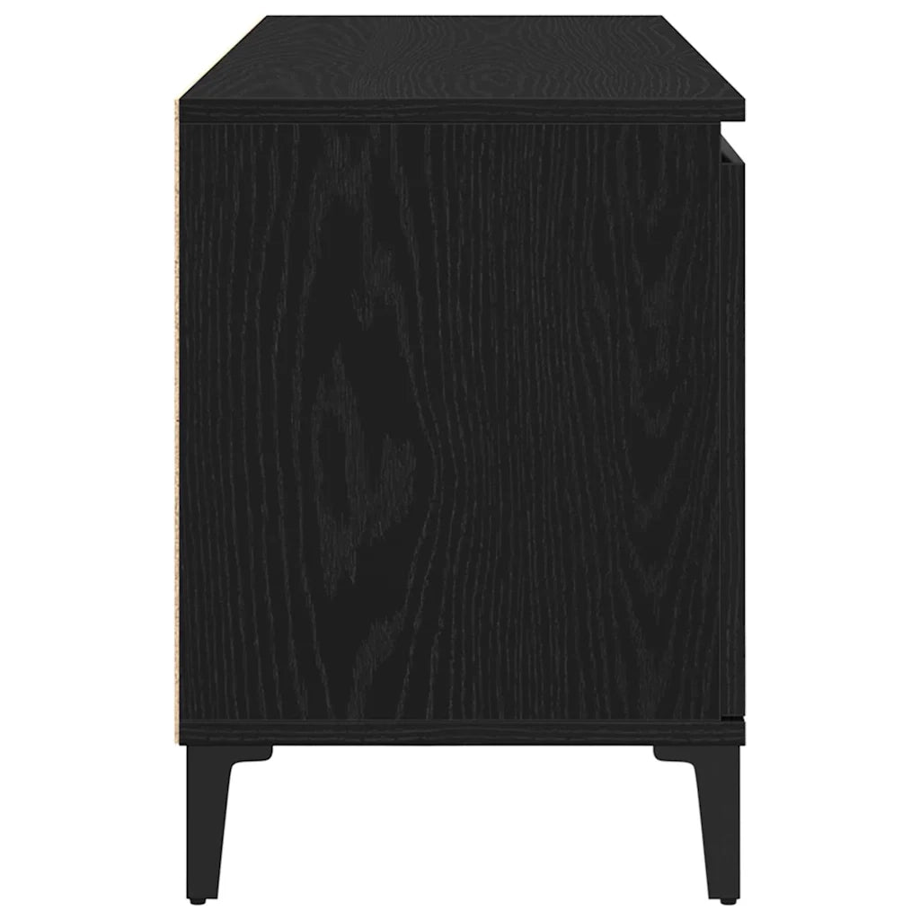 Mobile TV Rovere Nero 102 x 35 x 50 cm Legno multistrato 862585