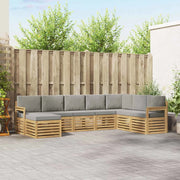 Set di divani da esterno 6 pcs Bianco e Grigio Chiaro 3392301