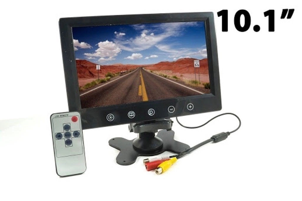 Monitor LCD TFT 10" Con 2 Ingressi Video AUTO CAMPER POGGIATESTA Video SECURITY - Tech-It